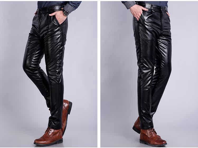 Pantalon cuir homme droit pour hiver - Ref 1494234 Image 13