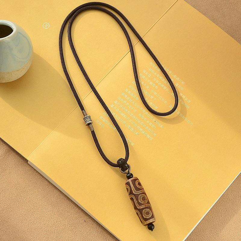 Superior Tianzhu hanging rope upright wearing hanging neck pendant rope Male high-end pendant rope jade pendant men's safe and free of cards