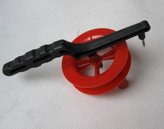 Kite line small flying tool with handle plastic No. 4 small red wheel kite wire frame stainless steel wire frame