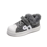 Детские флисовые ботинки, удерживающие тепло туфли для мальчиков, зимняя кожаная повседневная обувь, осенние, тренд сезона, из натуральной кожи