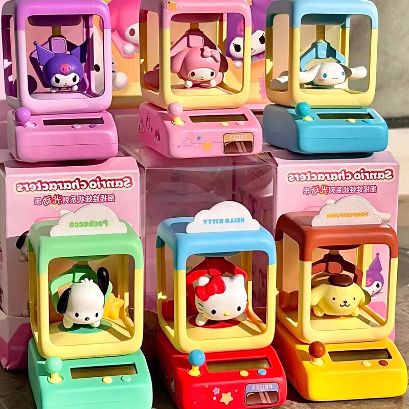 [in Stock] Genuine Sanrio Shaking Doll Machine Light-Up Series Blind Box Hello Kitty Car Ornament Gift