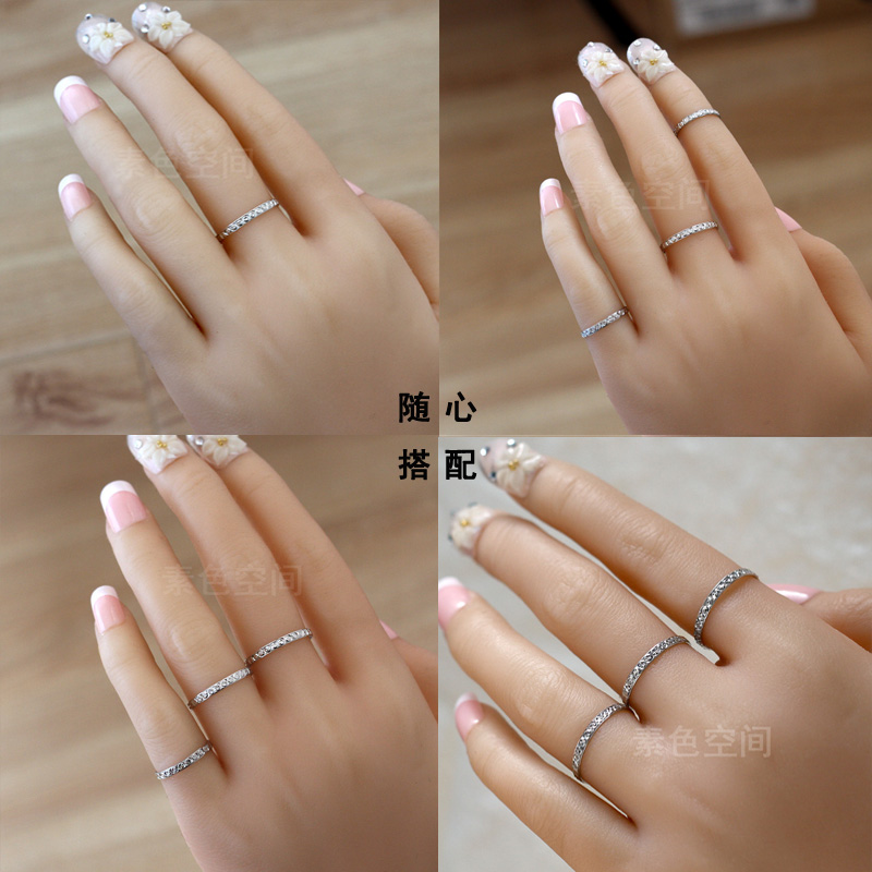 925 sterling silver ring với các ngôi sao, vòng Hanwei, nhẫn nữ, vòng doanh