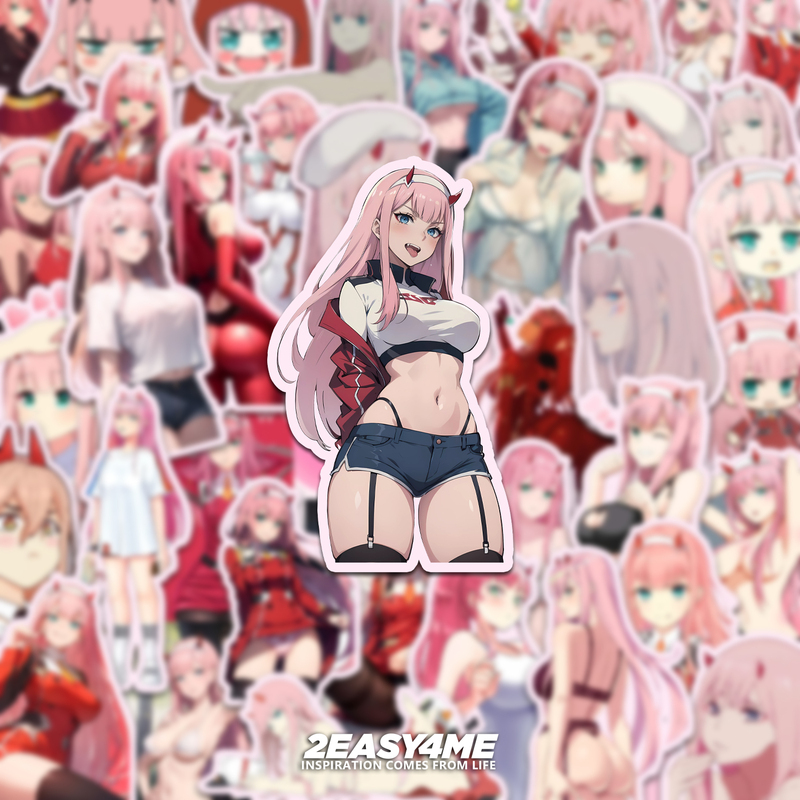 Two-Dimensional Cartoon Anime Sexy Zero Two 02 Expression Fun Tablet Phone Decoration Japanese Waterproof Sticker Two-Dimensional Cartoon Anime Sexy Zero Two 02 Expression Fun Tablet Phone Decoration Japanese Waterproof Sticker