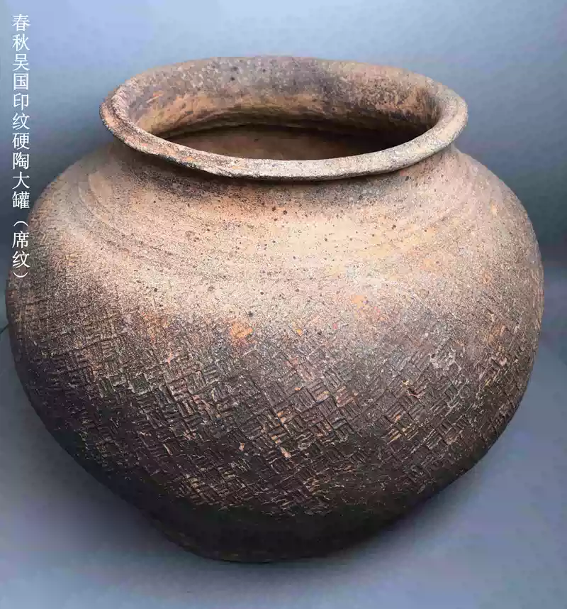 汉代弦纹双耳灰陶罐/汉罐/高古陶/老物件/古玩古董古物古器