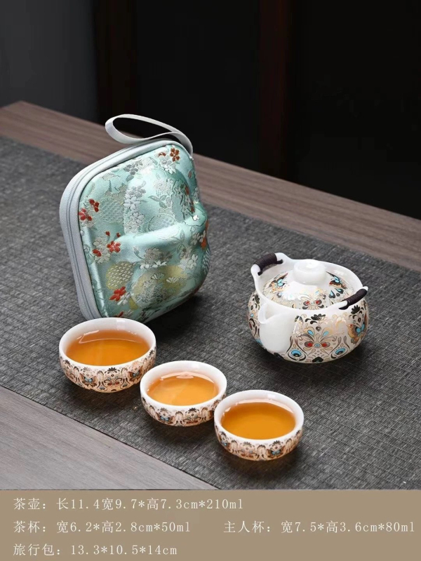 Pure White Porcelain Hand-Held Teapot for Camping, Car-Mounted, One Pot Three Cups, Outdoor Portable Travel Tea Set, Tea Maker Pure White Porcelain Hand-Held Teapot for Camping, Car-Mounted, One Pot Three Cups, Outdoor Portable Travel Tea Set, Tea Maker