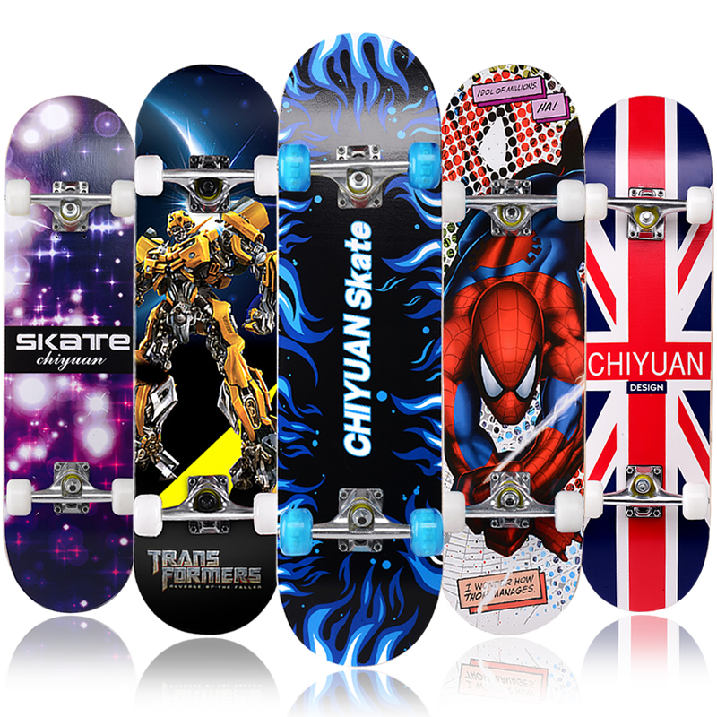 Professional four-wheel double skateboard children four-wheel skateboard adult brush street premium skateboard highway long skateboard