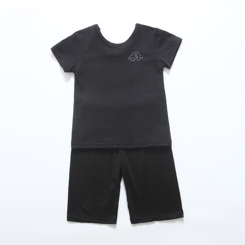 Boys' dance costumes Gymnastics costumes Folk dance ballet Latin T-shirt short long sleeve set