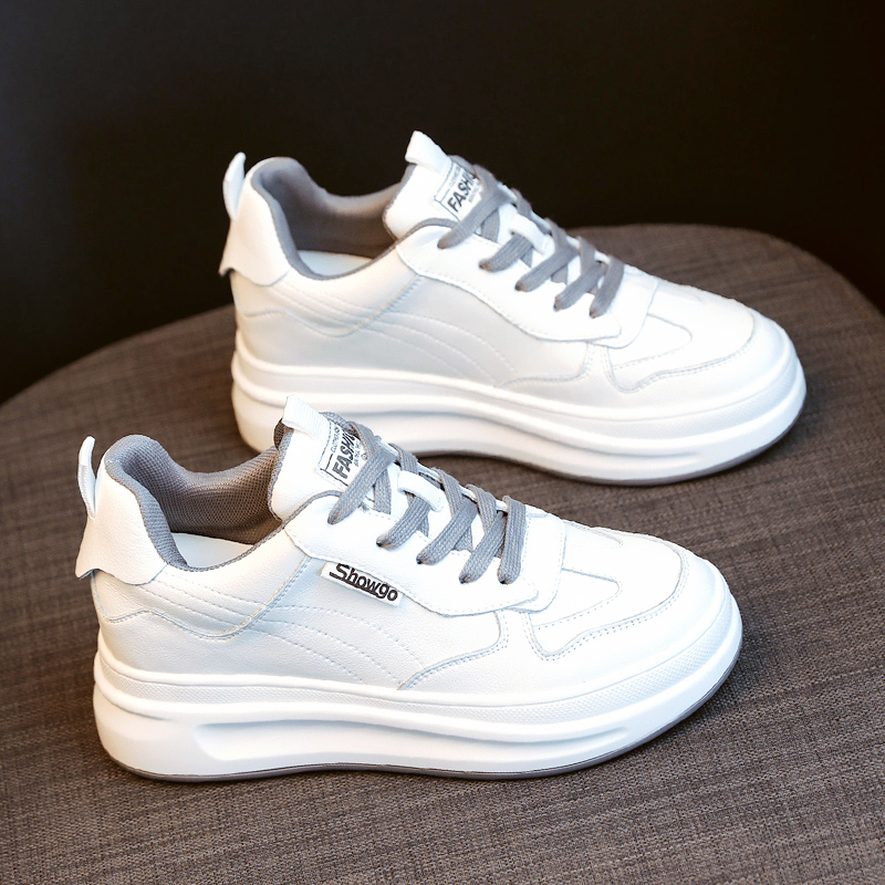 AD Hepburn small sub-custom ~ full of knocks on the legs long genuine leather small white xie invisible heightening of 7CM 
