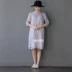 Màu sắc siêu mỏng ramie váy dài cải tiến sườn xám Pan khóa Dịch vụ trà Zen nhỏ tay áo bảy điểm mùa hè - Sản phẩm HOT Sản phẩm HOT