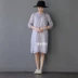 Màu sắc siêu mỏng ramie váy dài cải tiến sườn xám Pan khóa Dịch vụ trà Zen nhỏ tay áo bảy điểm mùa hè - Sản phẩm HOT đầm thiết kế đẹp Sản phẩm HOT
