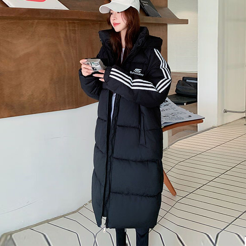 Winter 2025 New Style Cotton Coat for Women, Mid-Length, Korean Style, Loose Fit, Over-The-Knee, Student Art Exam Jacket, Thick Cotton Padded Coat