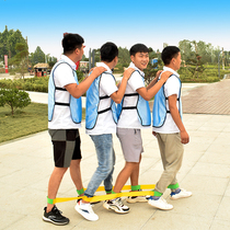 Two-person three-legged straps giant footwork team building outdoor development fun sports games game props leggings