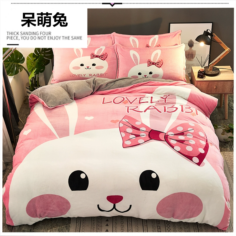 Quilt mảnh duy nhất của pháp luật nhung dày Levin mùa đông cartoon sang trọng hai mặt nhung cashmere flannel đôi hô singles chăn - Quilt Covers chăn muji mùa hè