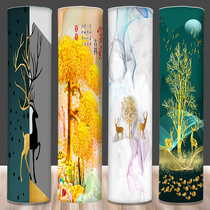 Boot up not taking cylindrical vertical lattice power air conditioning hood 2P minimalist modern living-room cabinet dust cover air conditioning cover cloth