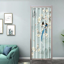 Punch-free curtain partition curtain blocking wind fabric bedroom home toilet fitting room kitchen toilet curtain