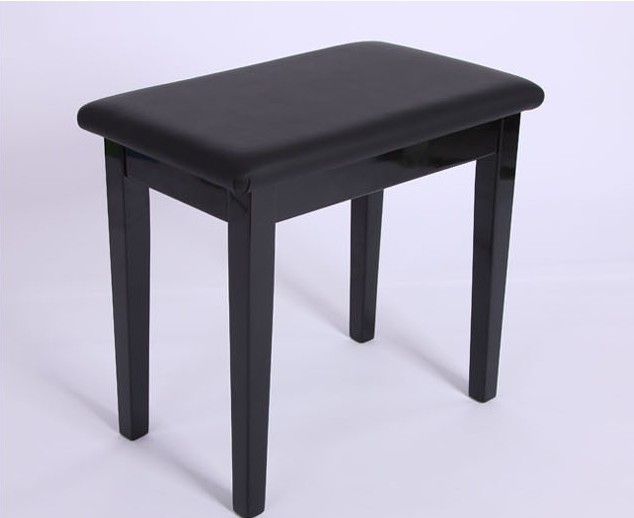 Piano bench single imitation leather face solid wood bench 