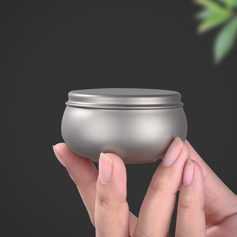 Pure titanium travel sealed pot portable titanium alloy small mini tea pot ultra-light fresh-keeping carry-on medicine box tea pot