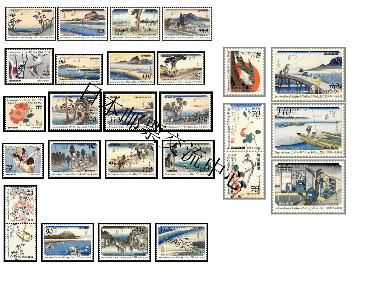 Japan Shunpin Stamp Wentong Week 2013-2018] 27 All
