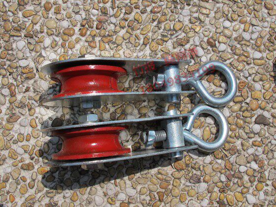 0 3T small tackle with domestic fixed pulley, hand pulled crane lifting equipment suspension fork lift with simple pulley wheel slide