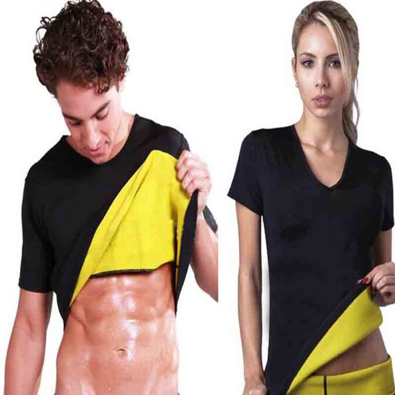 Men's and women's short-sleeved sweating clothes T-shirt sports tops sweating clothes short-sleeved sports tops sweating clothes sauna