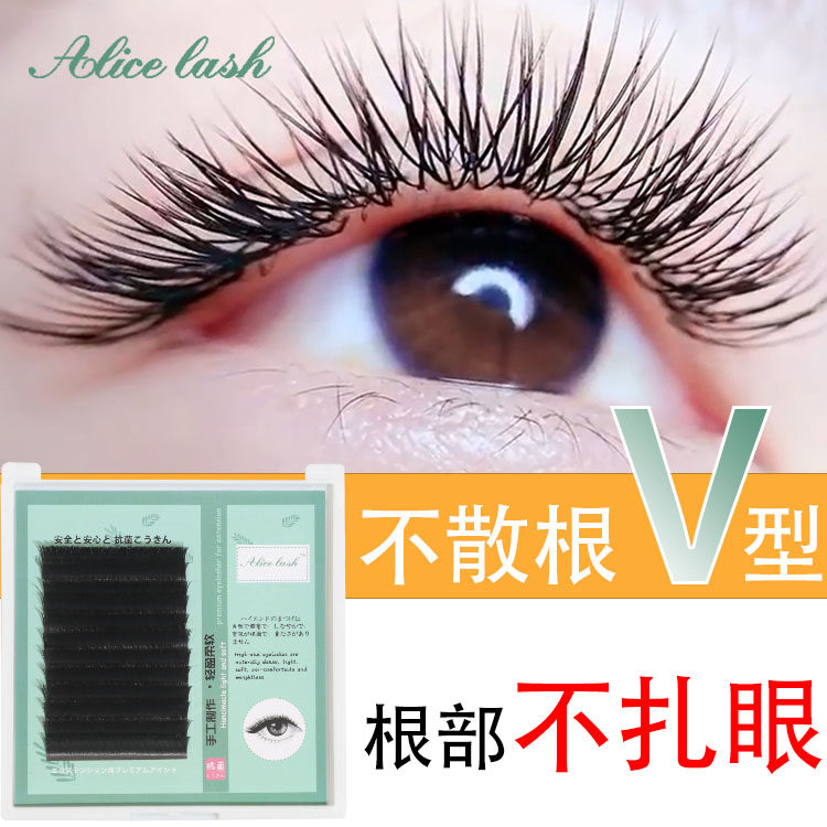 Mascara Type Grafted Eyelash Cultivation Soft Encrypted Water Mince Automatic Blooming V-shaped Ultra Soft Lentil Mixed Loaded-Taobao