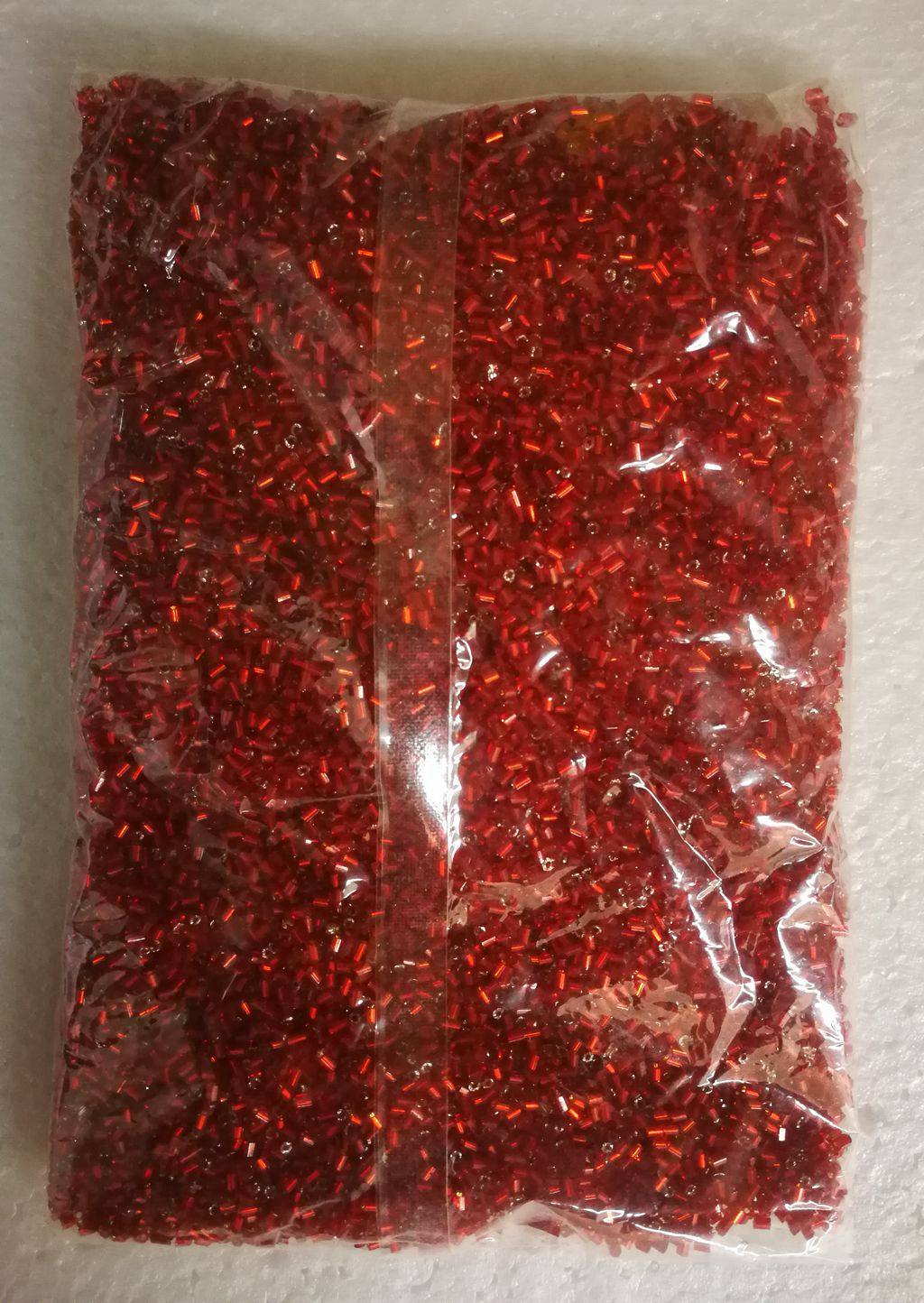 Cross embroidery embroidery beads red tube beads medium grid large grid beads embroidered beads tube beads infused with silver beads