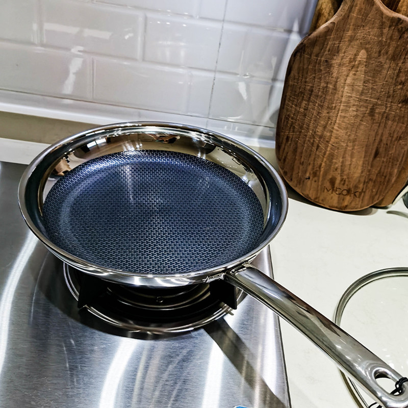 WMFWMF 18 10 stainless steel frying pan steak pan honeycomb non-stick pan thickened household small frying pan 28cm
