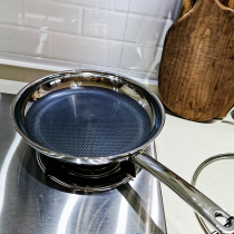 Futenbao WMF 18 10 stainless steel frying pan steak pot honeycomb non-stick padded household small wok 28cm