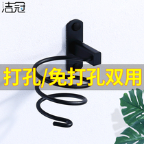 Punch-free blowing rack black wall hanging storage rack toilet bathroom shower room washroom wall rack