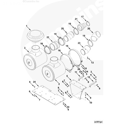Фланцевый шланг Cummins, горбовой шланг, HUMP3030793 Zhengzhou Yutong 4BTA3.9, детали