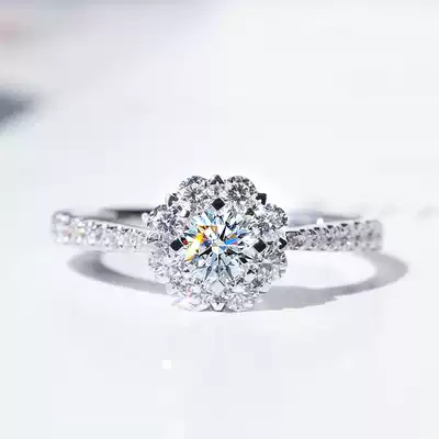 Vallon jewelry 18k platinum diamond ring 1 karat effect qun xiang wedding ring diamond ring dai zheng shu spot popularity