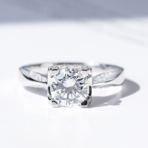 Vallon jewelry new 18k platinum round diamond ring 1 karat GIA explicit shot wedding jewelry female customization