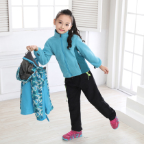 Boys stormtrooper three-in-one plus velvet thickened childrens clothing Childrens windbreaker Girls winter jacket outdoor ski suit