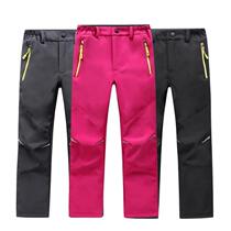 Childrens stormtrooper pants Boys and girls outdoor childrens fleece thickened warm waterproof youth childrens clothing pants soft shell pants