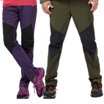 Autumn and winter mens and womens couple stormtroopers plus velvet thick windproof and waterproof plus outdoor sports hiking pants