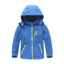 New childrens stormtrooper outdoor plus velvet thickened autumn and winter sports jacket windproof jacket waterproof and breathable