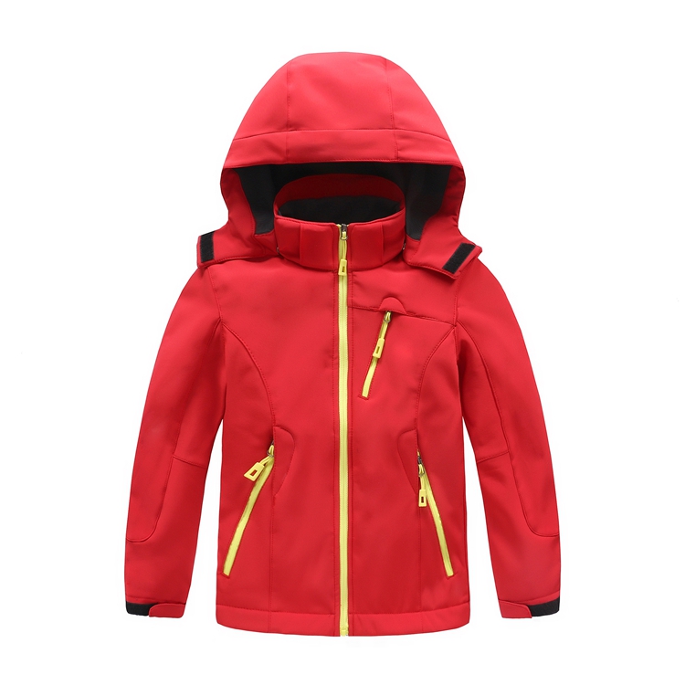 Autumn Winter Children's Clothing Children Submachine Clothing Outdoor Plus Suede Thickening of sport clothes wind-proof waterproof and breathable Soft shell jacket