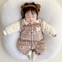 Кофейный, флисовый, с медвежатами