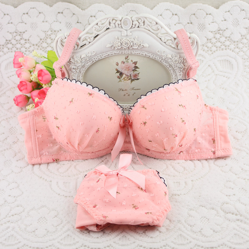 Phong cách mục vụ ngọt ngào học sinh trung học Nhật Bản khuôn mỏng cup mùa hè dễ thương cotton bra phù hợp với đồ lót thoải mái thời trang nữ cao cấp