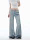 Burgenland Flared Jeans for Women, Loose High-Waisted Straight-Leg American-Style Washed Floor-Length Pants for Tall People