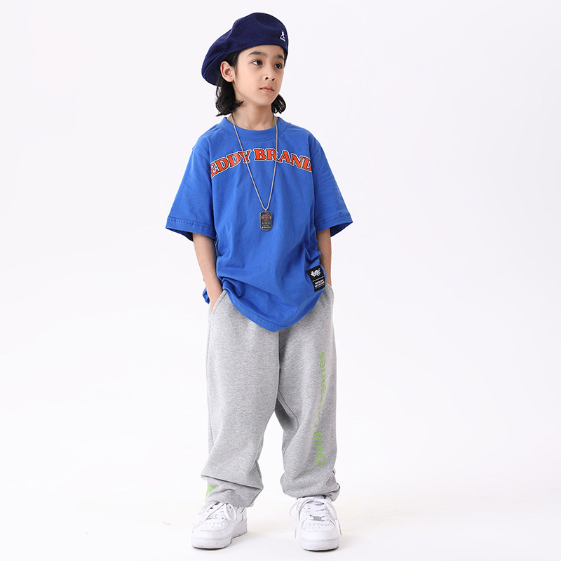 EDDY Original Men's and Women's Street Dance Performance Dance Dancing Suit T-shirt T-shirt Short Sleeve Hip Hop Sport Bboy Trend