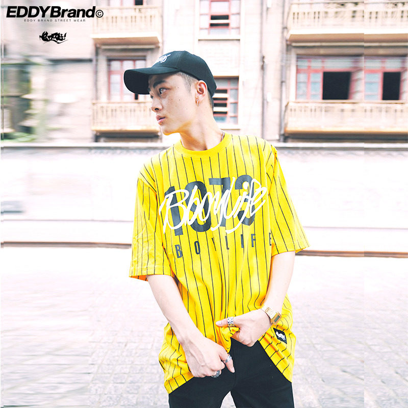 eddy original trend hip-hop short-sleeved T-shirt men and women spring lovers loose bboy top base shirt new