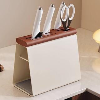 厨房刀架置物架中古风免打孔多功能沥水菜刀放置架台面刀具收纳架