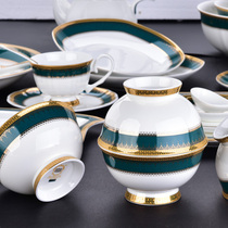 Jingdezhen Ceramic Bowl Home High-grade Dishes Bone Porcelain Tableware Set Chinese Combination Bowls Simple Creative Gift