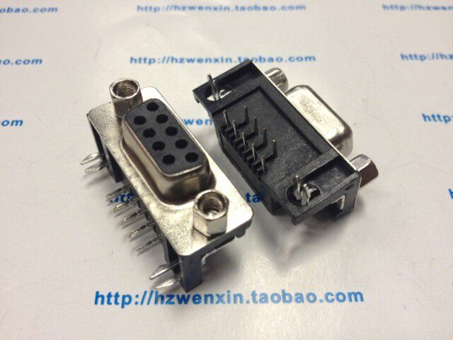 DB9 Hole DR9 Hole Welding Plate Type DB9 Female Head 90 Degree Bend