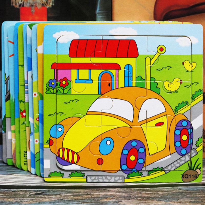 Kindergarten middle class puzzle area Small class area Material puzzle Children's 9 pieces Nine pieces Early education puzzle children's toys