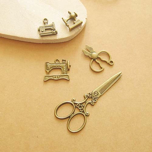 Аксессуар ручной работы, бронзовые медные аксессуары, подвеска, ножницы