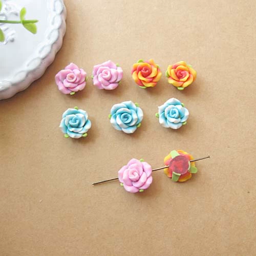 Аксессуар, аксессуары ручной работы, браслет из бисера, материал, бусины, глина, 14мм, градиент