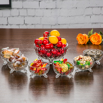 Medium fruit plate 7-piece European crystal glass fruit plate modern living room creative home coffee table candy pot