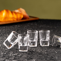 White glass set small liquor one Cup bullet Cup household glass wine cup tall Chinese creative wine glass